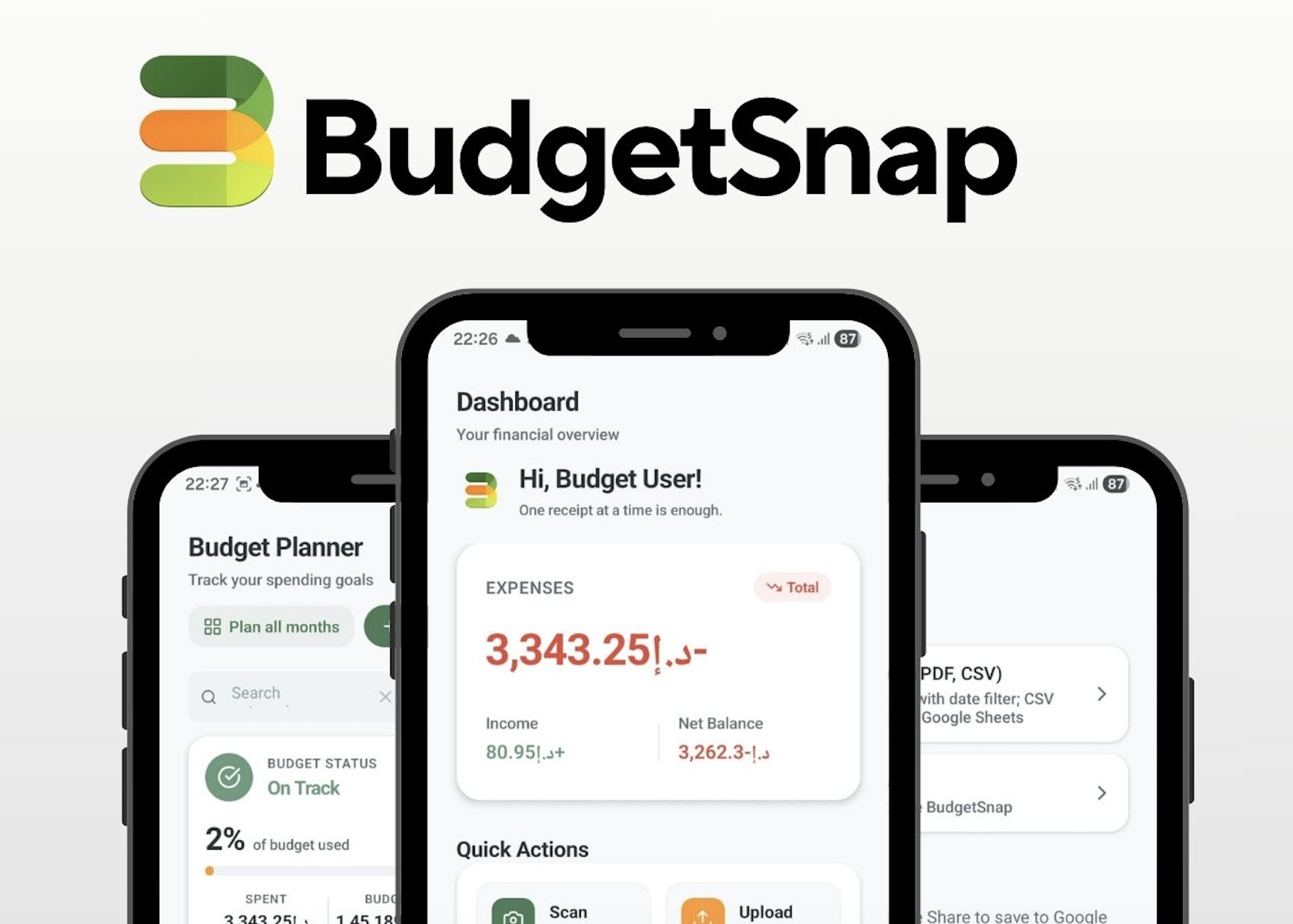 BudgetSnap App